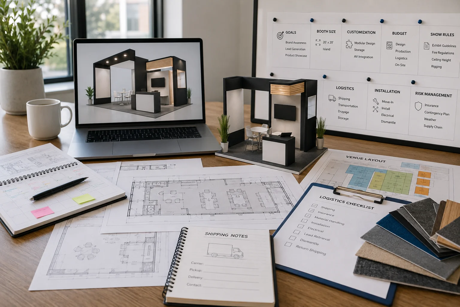 planning a trade show booth with an exhibit vendor
